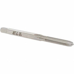 Made in USA - M3x0.50 Metric Coarse, 2 Flute, High Speed Steel Spiral Point Tap - Plug Chamfer, Right Hand Thread, 1-15/16" OAL - Exact Industrial Supply