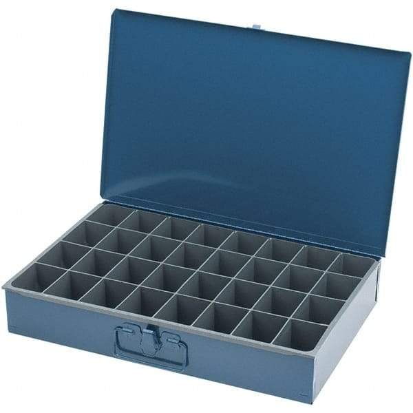 Durham - Small Parts Storage Box - Steel Frame, 32 Compartments - Industrial Tool & Supply