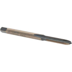 Made in USA - #4-48 UNF, 2 Flute, Bright Finish, High Speed Steel Spiral Point Tap - Plug Chamfer, Right Hand Thread, 1-7/8" OAL - Exact Industrial Supply