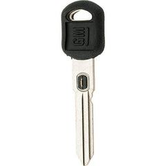 Made in USA - GM VATS Key Blank - Nickel/Plastic - Industrial Tool & Supply