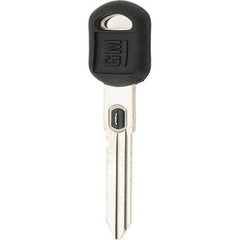 Made in USA - GM VATS Key Blank - Nickel/Plastic - Industrial Tool & Supply