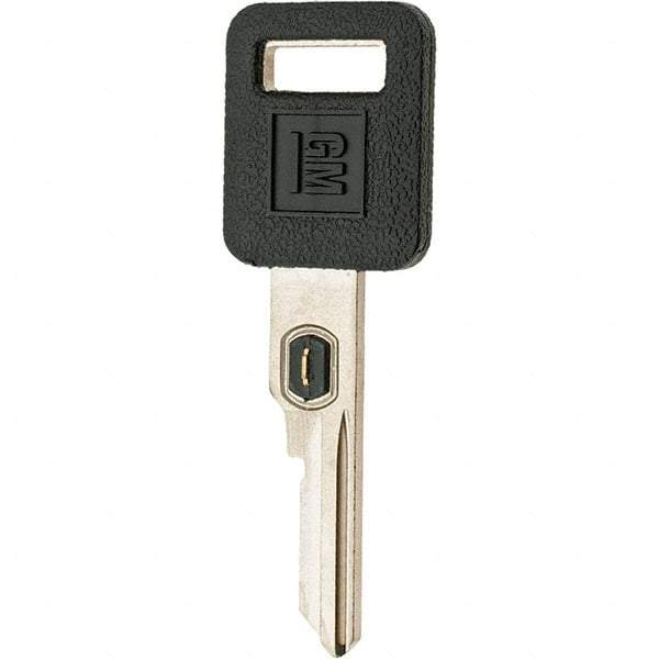 Made in USA - GM VATS Key Blank - Nickel/Plastic - Industrial Tool & Supply