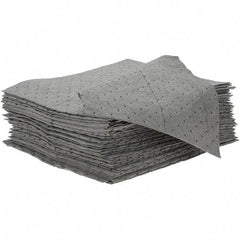 Brady SPC Sorbents - 19.45 Gal Capacity per Package, Universal Pad - 18" Long x 15" Wide, Gray - Industrial Tool & Supply