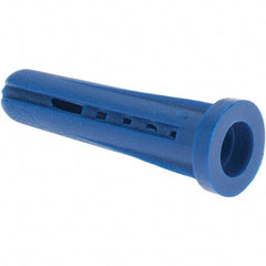Value Collection - #8 to #10 Screw, 3/16" Diam, 7/8" Long, Plug Drywall & Hollow Wall Anchor - Plastic, Use with Concrete/Masonry, Drywall & Wallboard - Industrial Tool & Supply