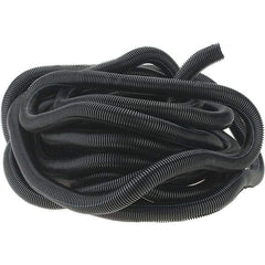 Value Collection - 0.95" ID, Black/Gray Nylon Corrugated Cable Sleeve - 50' Coil Length, -40 to 300°F - Industrial Tool & Supply
