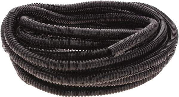 Value Collection - 25' Long, Flexible Wire Loom Conduit - Plastic, 1/4" ID - Industrial Tool & Supply