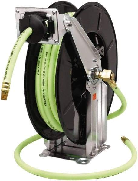 Legacy - 50' Spring Retractable Hose Reel - 300 psi, Hose Included - Industrial Tool & Supply