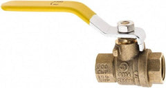 Value Collection - 3/8" Pipe, Brass Full Port Ball Valve - 2 Piece, NPT Ends, Lever Handle, 600 WOG, 150 WSP - Industrial Tool & Supply
