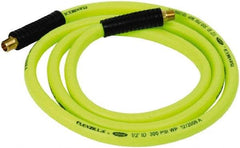 Legacy - 1/2" ID x 0.74" OD 8' Long Lead-In Whip Hose - MNPT x MNPT Ends, 300 Working psi, 140°, 3/8" Fitting, Green - Industrial Tool & Supply