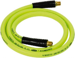 Legacy - 1/2" ID x 0.74" OD 6' Long Lead-In Whip Hose - FNPT x MNPT Swivel Ends, 300 Working psi, 140°, 3/8" Fitting, Green - Industrial Tool & Supply