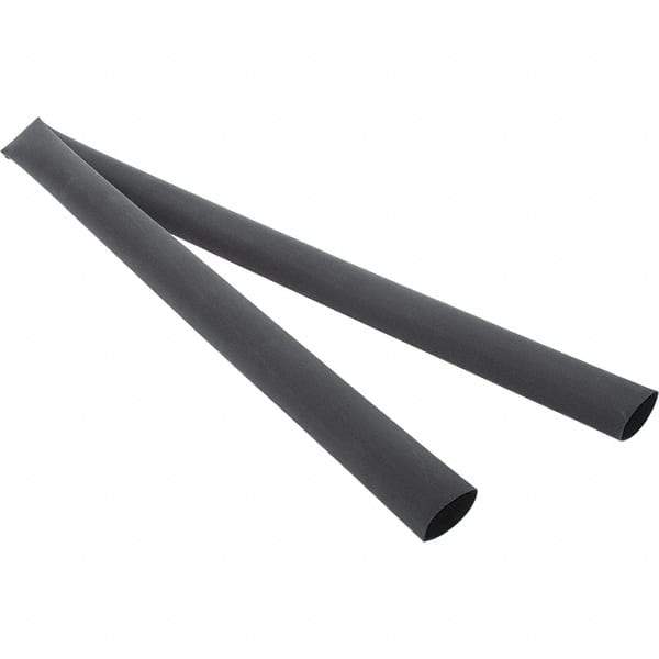Value Collection - 48" Long Heat Shrink Electrical Tubing - Black - Industrial Tool & Supply