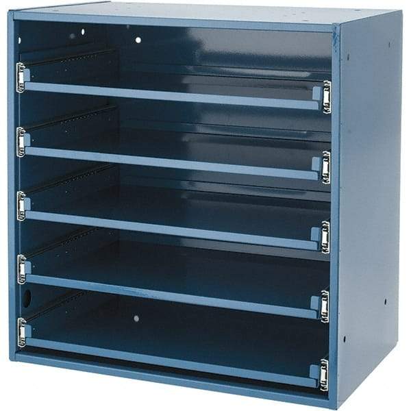 Durham - 5 Drawer, Small Parts Slide Rack Cabinet - 12-1/2" Deep x 20-1/2" Wide x 21" High - Industrial Tool & Supply