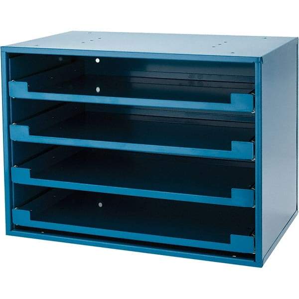Value Collection - 4 Drawer, Small Parts Slide Rack Cabinet - 12-1/2" Deep x 20-1/2" Wide x 14-5/8" High - Industrial Tool & Supply