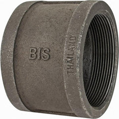 Value Collection - Class 150, 4" Black Pipe Coupling (Right Hand) - Threaded, Malleable Iron - Industrial Tool & Supply