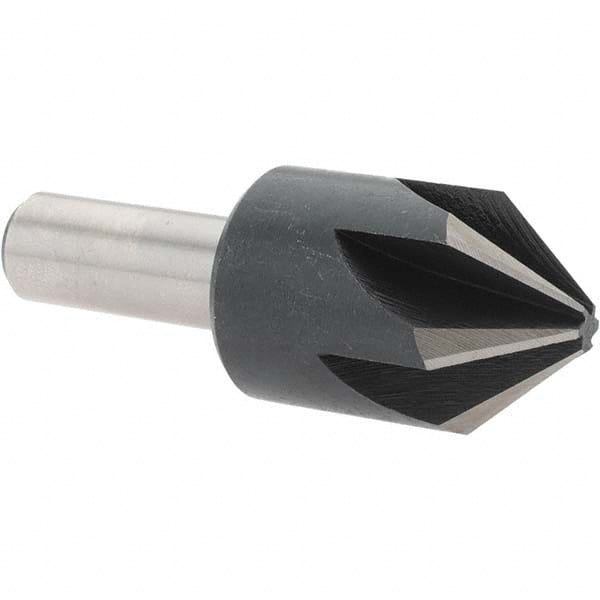 Value Collection - 1" Head Diam, 1/2" Shank Diam, 6 Flute 82° High Speed Steel Countersink - Industrial Tool & Supply