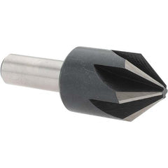 Value Collection - 1" Head Diam, 1/2" Shank Diam, 6 Flute 82° High Speed Steel Countersink - Industrial Tool & Supply