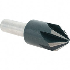 Value Collection - 7/8" Head Diam, 1/2" Shank Diam, 6 Flute 82° High Speed Steel Countersink - Industrial Tool & Supply