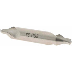 Value Collection - #6 Plain Cut 60° Incl Angle High Speed Steel Combo Drill & Countersink - Industrial Tool & Supply