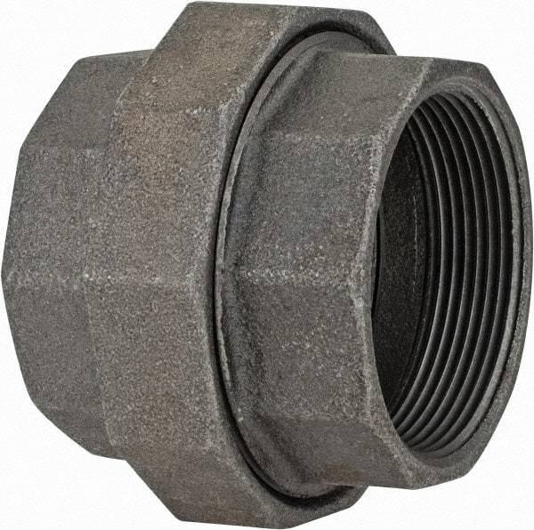 Value Collection - Class 150, 3" Black Pipe Union - Threaded, Malleable Iron - Industrial Tool & Supply