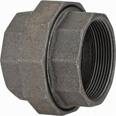 Value Collection - Class 150, 3" Black Pipe Union - Threaded, Malleable Iron - Industrial Tool & Supply