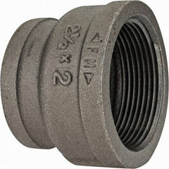 Value Collection - Class 150, 2-1/2 x 2" Black Pipe Reducing Bushing - Threaded, Malleable Iron - Industrial Tool & Supply