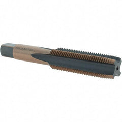 Import - Oxide/Gold Finish Straight Flute Tap - Exact Industrial Supply