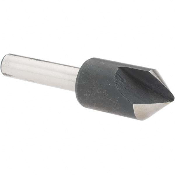 Value Collection - 1/2" Head Diam, 1/4" Shank Diam, 1 Flute 82° High Speed Steel Countersink - Industrial Tool & Supply