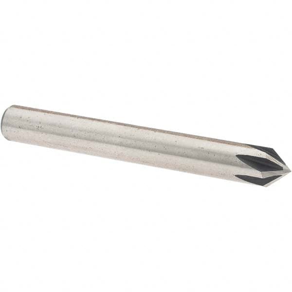 Value Collection - 1/4" Head Diam, 1/4" Shank Diam, 6 Flute 82° High Speed Steel Countersink - Industrial Tool & Supply