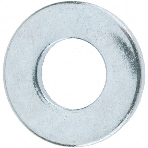 Value Collection - M8 Screw, Grade 12.9 Steel Standard Flat Washer - 9mm ID x 18.5mm OD, 1.6mm Thick, Zinc-Plated Finish - Industrial Tool & Supply