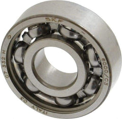SKF - 10mm Bore Diam, 26mm OD, Open Deep Groove Radial Ball Bearing - 8mm Wide, 1 Row, Round Bore, 1,960 Nm Static Capacity, 4,750 Nm Dynamic Capacity - Industrial Tool & Supply
