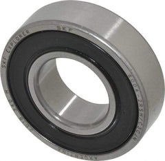 SKF - 20mm Bore Diam, 42mm OD, Double Seal Deep Groove Radial Ball Bearing - 12mm Wide, 1 Row, Round Bore, 5,000 Nm Static Capacity, 9,950 Nm Dynamic Capacity - Industrial Tool & Supply