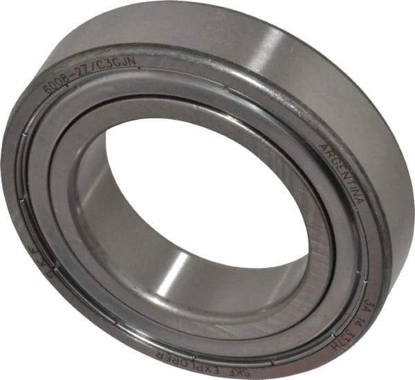 SKF - 40mm Bore Diam, 68mm OD, Double Shield Deep Groove Radial Ball Bearing - 15mm Wide, 1 Row, Round Bore, 11,600 Nm Static Capacity, 17,800 Nm Dynamic Capacity - Industrial Tool & Supply