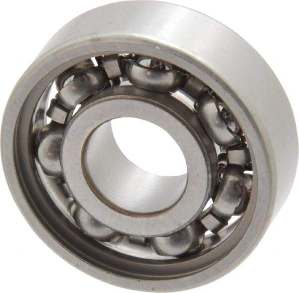 SKF - 8mm Bore Diam, 22mm OD, Open Deep Groove Radial Ball Bearing - 7mm Wide, 1 Row, Round Bore, 1,370 Nm Static Capacity, 3,450 Nm Dynamic Capacity - Industrial Tool & Supply