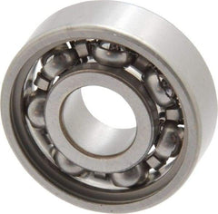 SKF - 8mm Bore Diam, 22mm OD, Open Deep Groove Radial Ball Bearing - 7mm Wide, 1 Row, Round Bore, 1,370 Nm Static Capacity, 3,450 Nm Dynamic Capacity - Industrial Tool & Supply