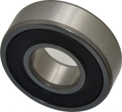 SKF - 15mm Bore Diam, 35mm OD, Double Seal Deep Groove Radial Ball Bearing - 11mm Wide, 1 Row, Round Bore, 3,750 Nm Static Capacity, 8,060 Nm Dynamic Capacity - Industrial Tool & Supply
