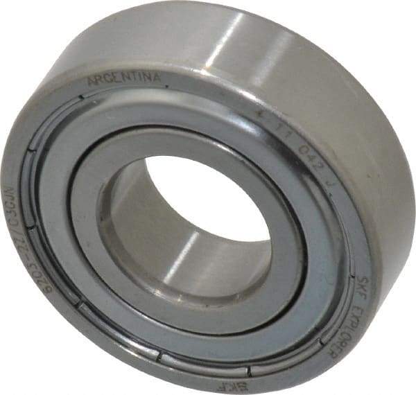 SKF - 17mm Bore Diam, 40mm OD, Double Shield Deep Groove Radial Ball Bearing - 12mm Wide, 1 Row, Round Bore, 4,750 Nm Static Capacity, 9,950 Nm Dynamic Capacity - Industrial Tool & Supply
