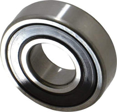 SKF - 20mm Bore Diam, 47mm OD, Double Seal Deep Groove Radial Ball Bearing - 14mm Wide, 1 Row, Round Bore, 6,550 Nm Static Capacity, 13,500 Nm Dynamic Capacity - Industrial Tool & Supply