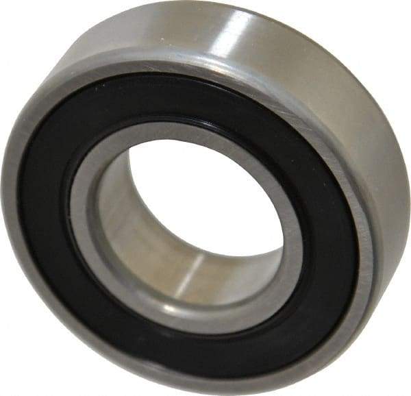 SKF - 25mm Bore Diam, 52mm OD, Double Seal Deep Groove Radial Ball Bearing - 15mm Wide, 1 Row, Round Bore, 7,800 Nm Static Capacity, 14,800 Nm Dynamic Capacity - Industrial Tool & Supply