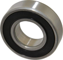 SKF - 25mm Bore Diam, 52mm OD, Double Seal Deep Groove Radial Ball Bearing - 15mm Wide, 1 Row, Round Bore, 7,800 Nm Static Capacity, 14,800 Nm Dynamic Capacity - Industrial Tool & Supply