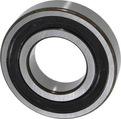 SKF - 35mm Bore Diam, 72mm OD, Double Seal Deep Groove Radial Ball Bearing - 17mm Wide, 1 Row, Round Bore, 15,300 Nm Static Capacity, 27,000 Nm Dynamic Capacity - Industrial Tool & Supply