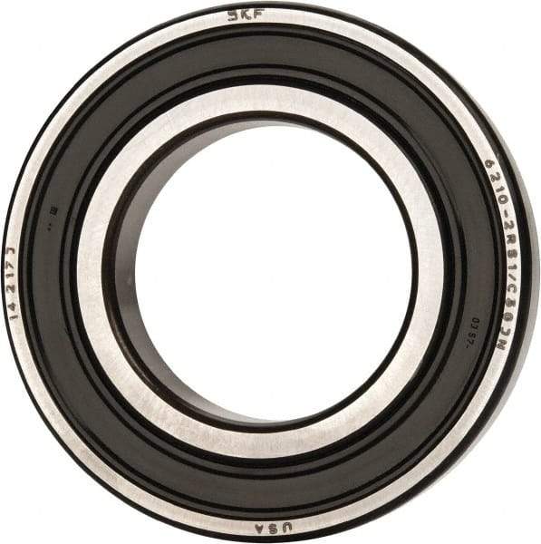 SKF - 50mm Bore Diam, 90mm OD, Double Seal Deep Groove Radial Ball Bearing - 20mm Wide, 1 Row, Round Bore, 23,200 Nm Static Capacity, 37,100 Nm Dynamic Capacity - Industrial Tool & Supply