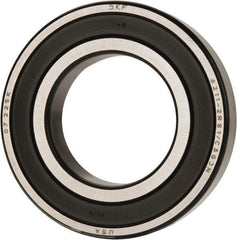 SKF - 55mm Bore Diam, 100mm OD, Double Seal Deep Groove Radial Ball Bearing - 21mm Wide, 1 Row, Round Bore, 29,000 Nm Static Capacity, 46,200 Nm Dynamic Capacity - Industrial Tool & Supply