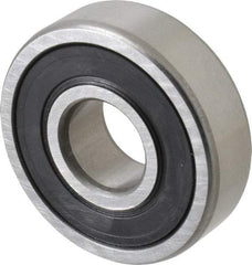 SKF - 17mm Bore Diam, 47mm OD, Double Seal Deep Groove Radial Ball Bearing - 14mm Wide, 1 Row, Round Bore, 6,550 Nm Static Capacity, 14,300 Nm Dynamic Capacity - Industrial Tool & Supply