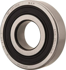SKF - 25mm Bore Diam, 62mm OD, Double Seal Deep Groove Radial Ball Bearing - 17mm Wide, 1 Row, Round Bore, 11,600 Nm Static Capacity, 23,400 Nm Dynamic Capacity - Industrial Tool & Supply