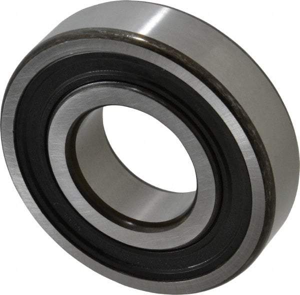 SKF - 40mm Bore Diam, 90mm OD, Double Seal Deep Groove Radial Ball Bearing - 23mm Wide, 1 Row, Round Bore, 24,000 Nm Static Capacity, 42,300 Nm Dynamic Capacity - Industrial Tool & Supply