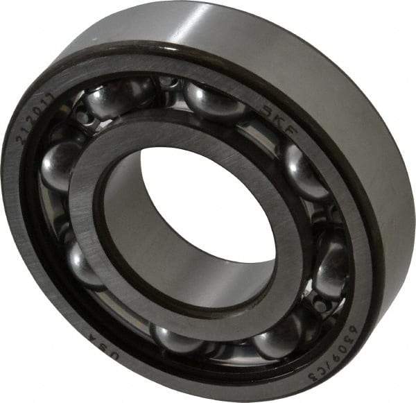 SKF - 45mm Bore Diam, 100mm OD, Open Deep Groove Radial Ball Bearing - 25mm Wide, 1 Row, Round Bore, 31,500 Nm Static Capacity, 55,300 Nm Dynamic Capacity - Industrial Tool & Supply