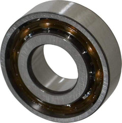 SKF - 15mm Bore Diam, 35mm OD, Open Angular Contact Radial Ball Bearing - 11mm Wide, 1 Row, Round Bore, 4,800 Lb Static Capacity, 8,840 Lb Dynamic Capacity - Industrial Tool & Supply