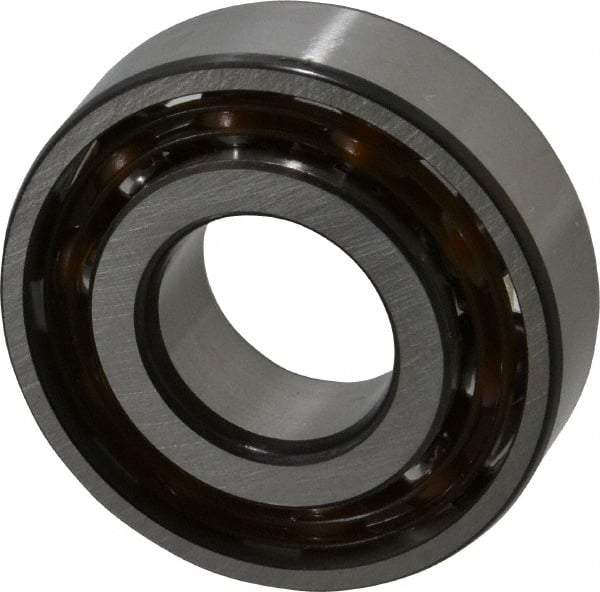 SKF - 17mm Bore Diam, 40mm OD, Open Angular Contact Radial Ball Bearing - 12mm Wide, 1 Row, Round Bore, 6,100 Lb Static Capacity, 11,000 Lb Dynamic Capacity - Industrial Tool & Supply
