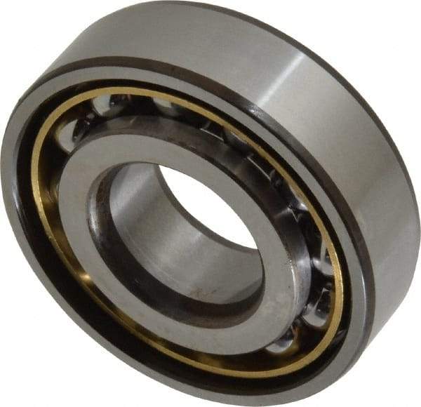 SKF - 20mm Bore Diam, 47mm OD, Open Angular Contact Radial Ball Bearing - 14mm Wide, 1 Row, Round Bore, 8,300 Lb Static Capacity, 14,000 Lb Dynamic Capacity - Industrial Tool & Supply