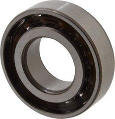 SKF - 25mm Bore Diam, 52mm OD, Open Angular Contact Radial Ball Bearing - 15mm Wide, 1 Row, Round Bore, 10,200 Lb Static Capacity, 15,600 Lb Dynamic Capacity - Industrial Tool & Supply